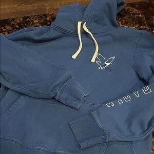 American Eagle Outfitters Blue Hoodie with White Accents